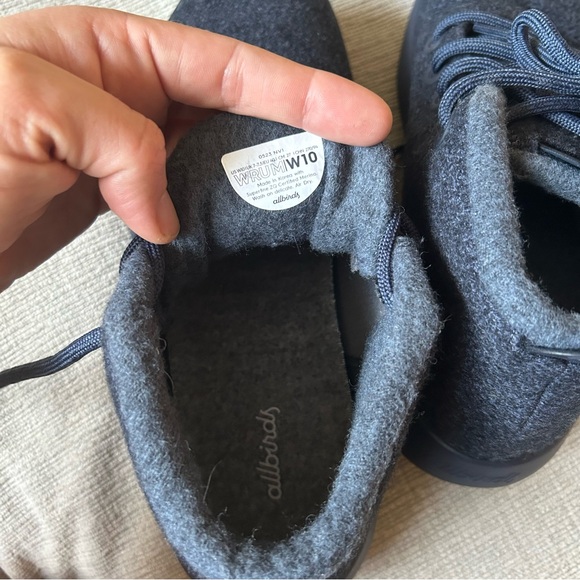 Allbirds Women's Wool Runner-up Mizzles Navy size 10 - Picture 6 of 8